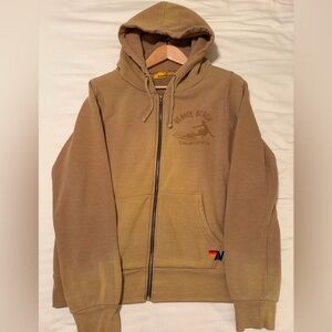 Aviator Nation Unisex, Faded Tan Hoodie, Large
